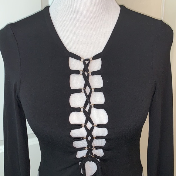 FOREVER 21 BRAND NEW SIZE SMALL BEAUTIFUL LONG SLEEVE CROP TOP - Picture 2 of 10